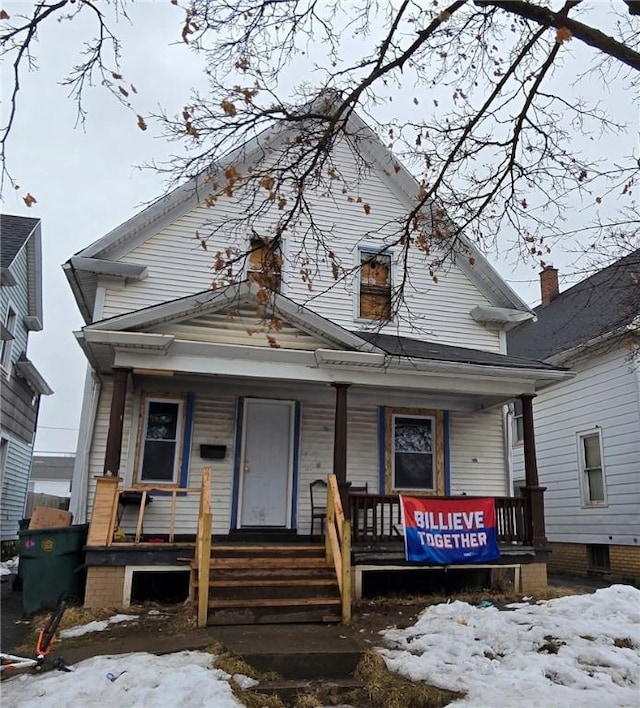 146 Durnan St, Rochester, NY 14621 - view of front of property with covered porch