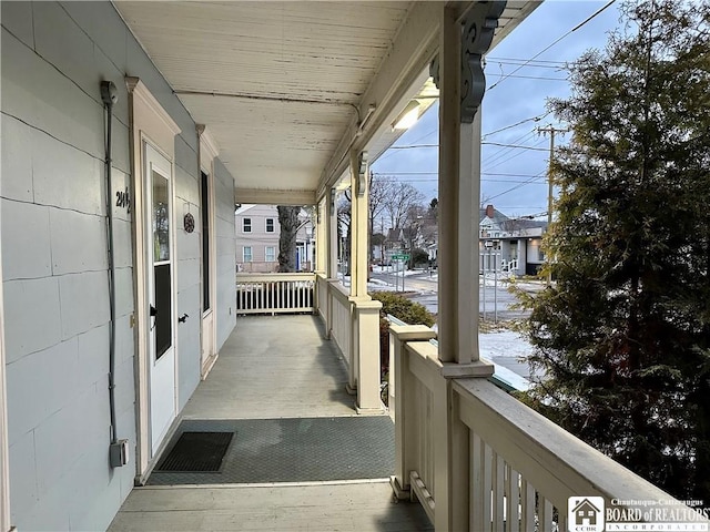 view of patio with a porch