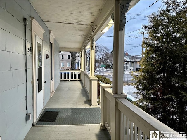 exterior space featuring covered porch