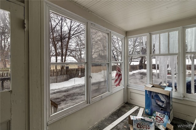 view of sunroom