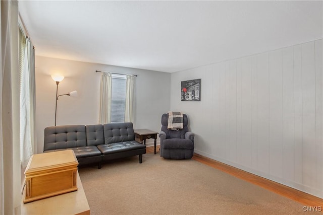 living area featuring wood finished floors