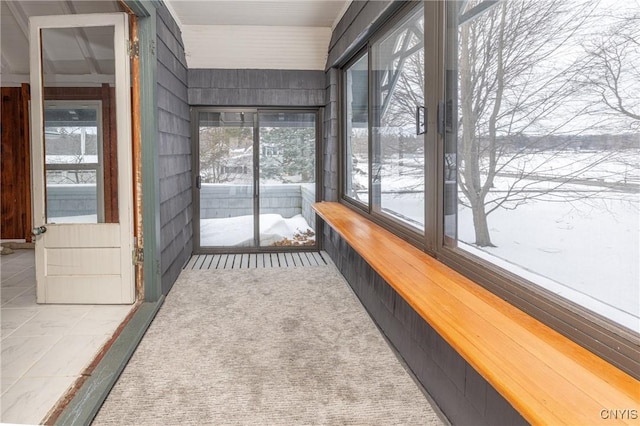 view of sunroom / solarium