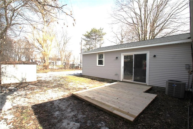 exterior space featuring central AC unit