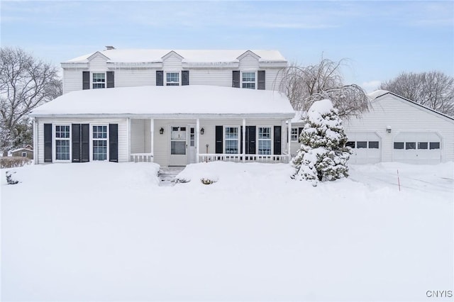 view of front of house with covered porch