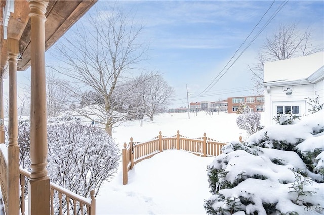 view of snowy yard