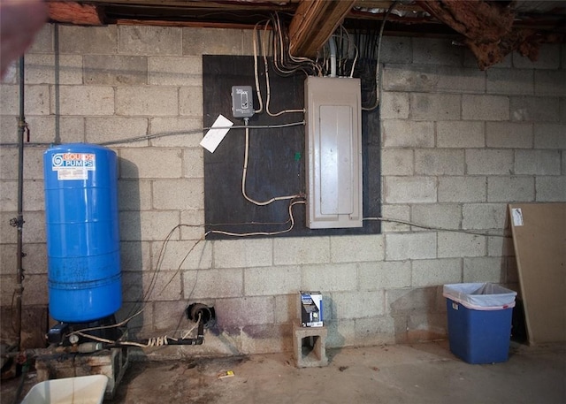 utility room featuring electric panel