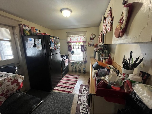 kitchen featuring black appliances