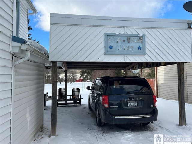507 E Connell St, Olean-City, NY 14760 - snow covered parking with a carport