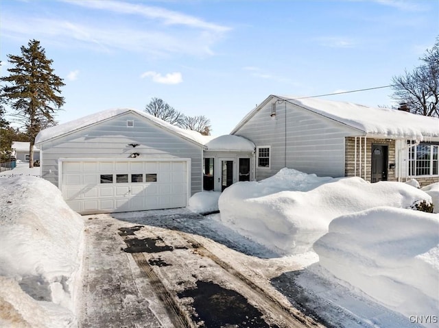 view of front of home featuring a garage