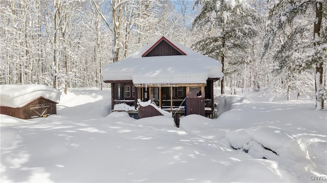 view of rustic home