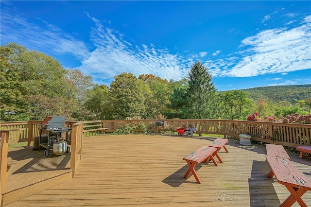 284 Main St, Worcester, NY 12197 - wooden deck featuring a wooded view