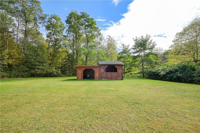 284 Main St, Worcester, NY 12197 - view of yard with a storage shed and an outdoor structure