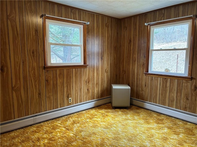 spare room featuring a baseboard radiator