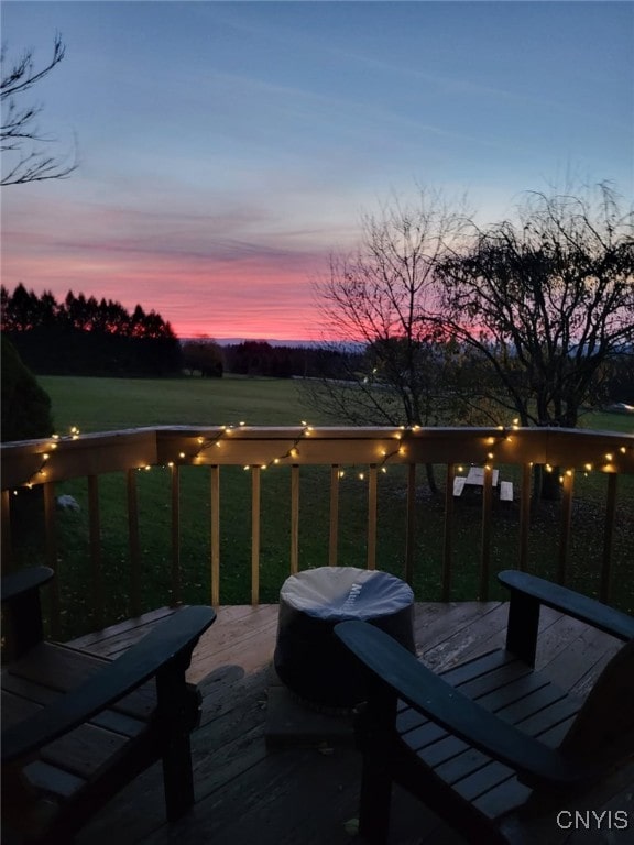 view of deck at dusk