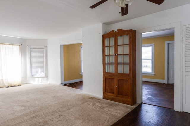 903 W 1st St, Elmira, NY 14905 - empty room with a ceiling fan and wood finished floors