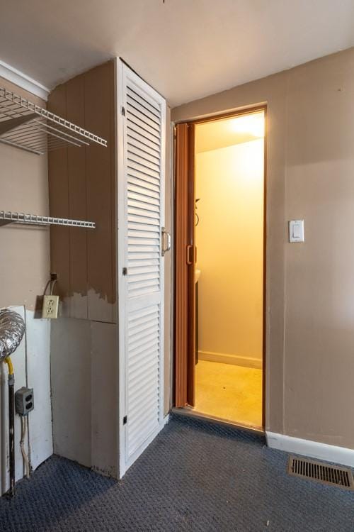 903 W 1st St, Elmira, NY 14905 - hall with dark carpet
