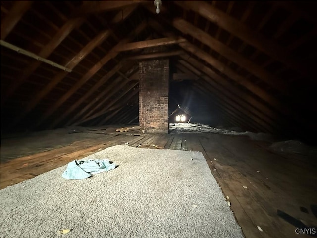 view of attic