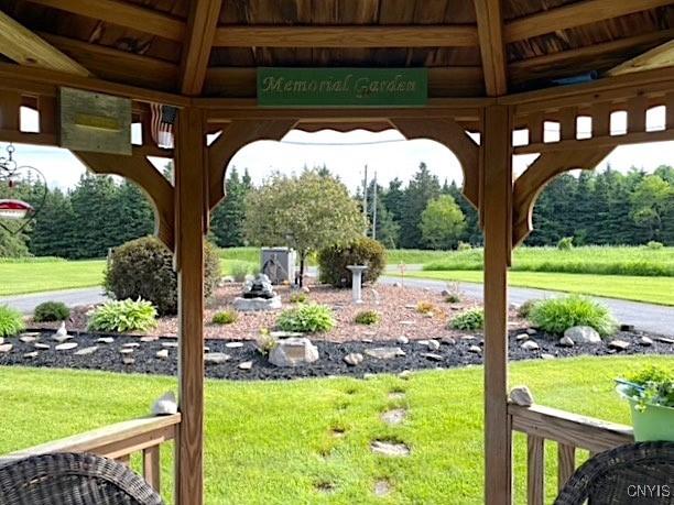 view of yard featuring a gazebo