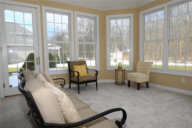 sunroom / solarium with plenty of natural light