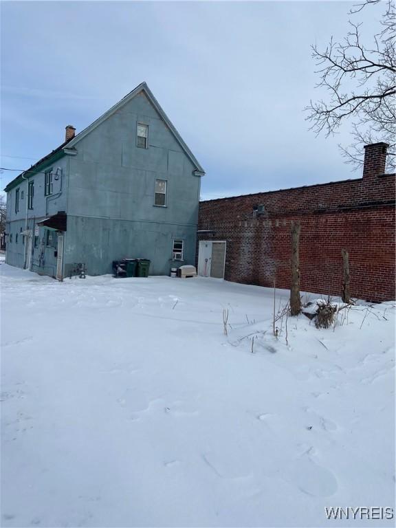 view of snowy exterior