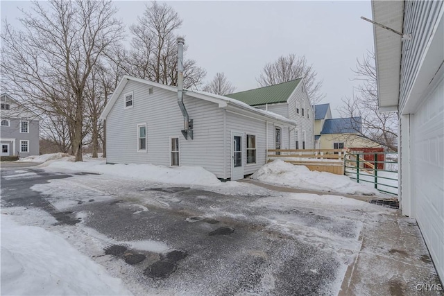 view of snowy exterior