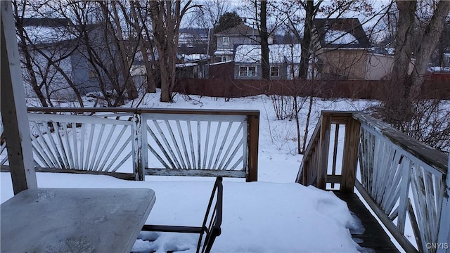 view of snowy yard