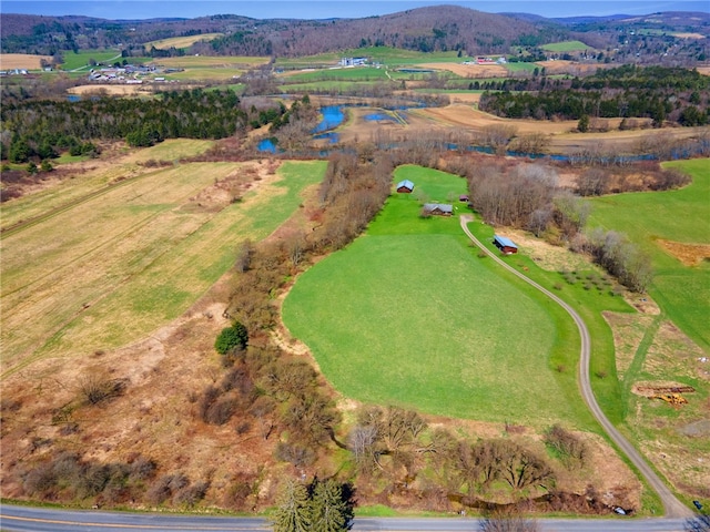 aerial view featuring a mountain view