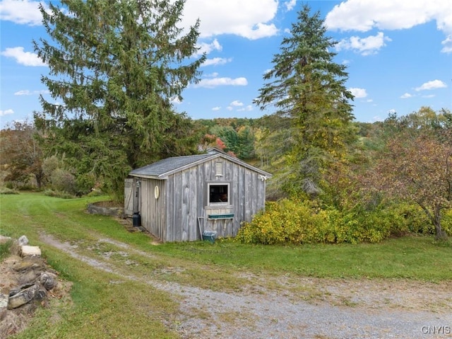 view of shed