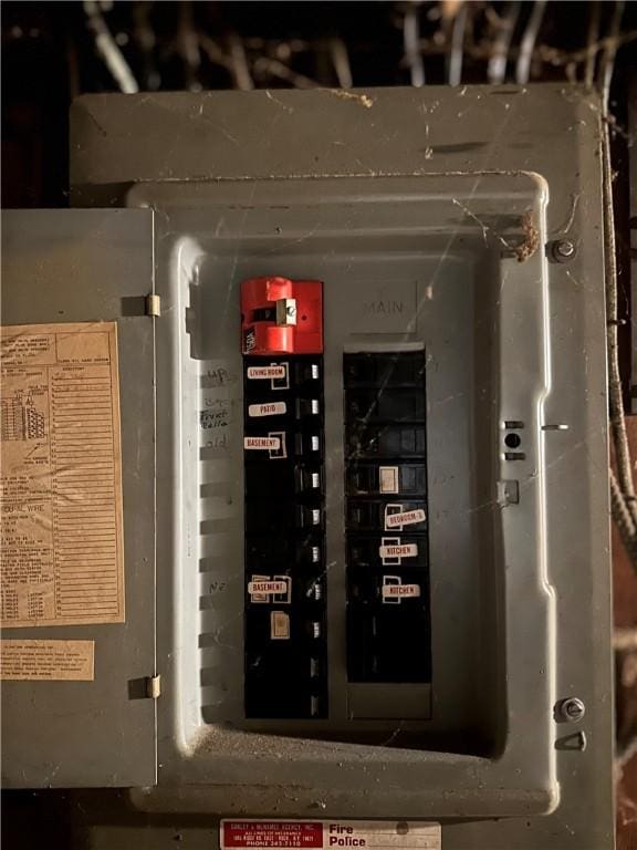 utility room featuring electric panel