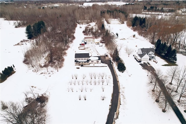 view of snowy aerial view