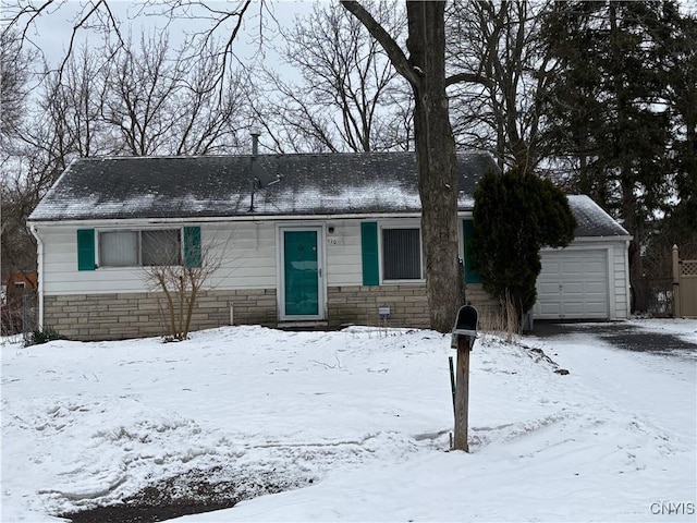 ranch-style house with an attached garage