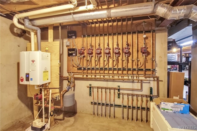 utilities featuring tankless water heater