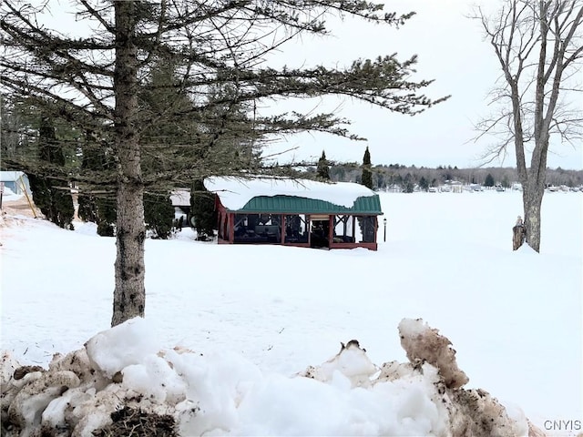 view of snowy yard