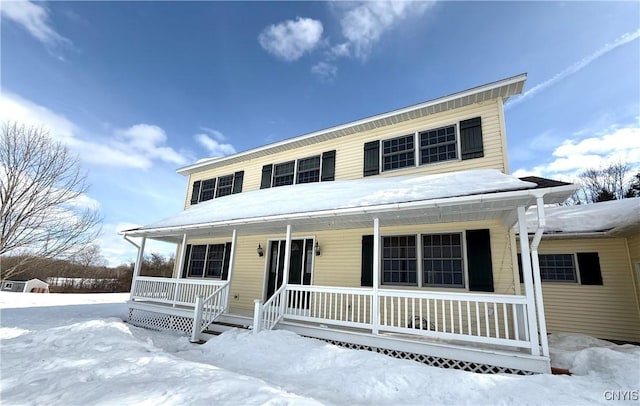 view of front facade featuring a porch