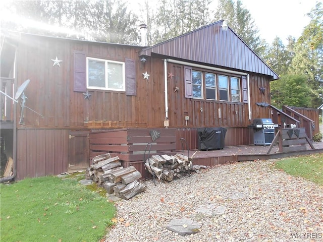 view of front of house featuring a deck