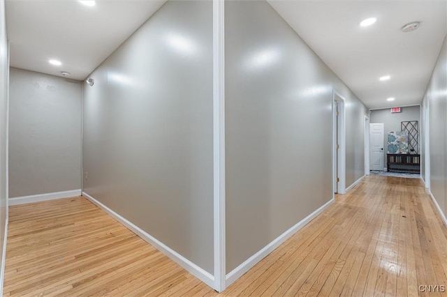 79-81 Main St, Sidney, NY 13838 - hallway featuring light wood finished floors, recessed lighting, and baseboards