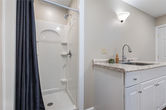 79-81 Main St, Sidney, NY 13838 - bathroom featuring a stall shower and vanity