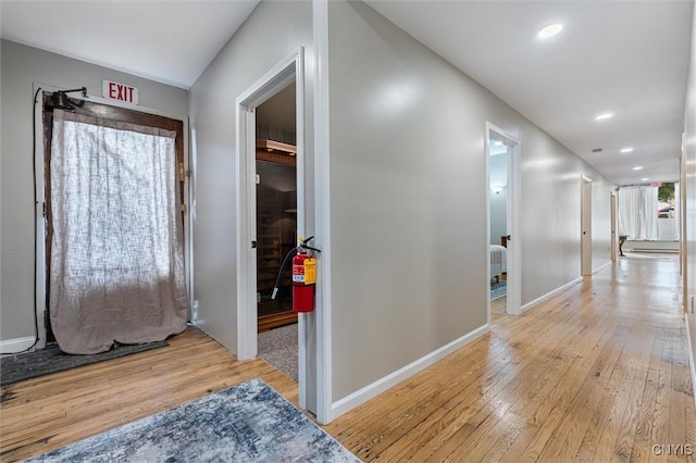 79-81 Main St, Sidney, NY 13838 - corridor featuring light wood finished floors, recessed lighting, and baseboards