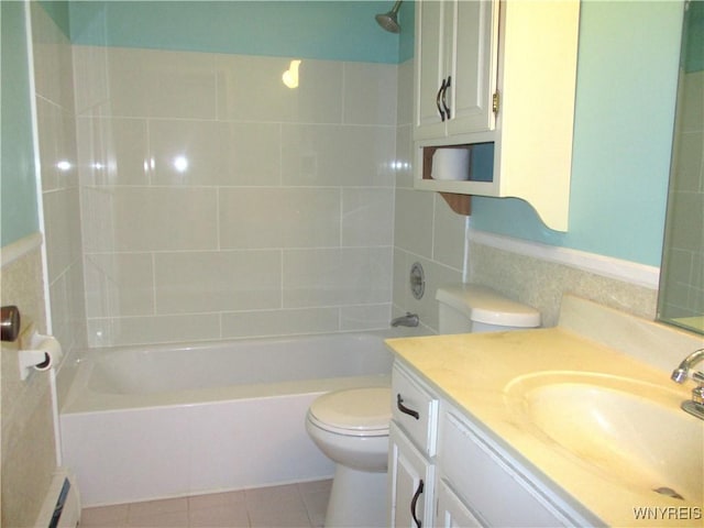 31 Park Lane Ct, Amherst, NY 14221 - bathroom featuring  shower combination, tile patterned flooring, vanity, and toilet