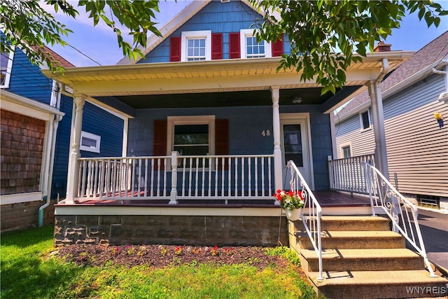 bungalow featuring a porch