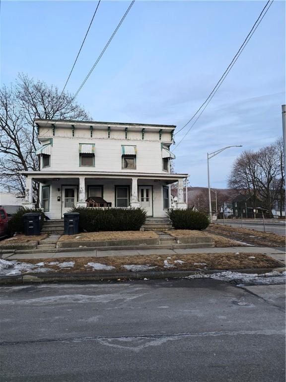 italianate house with covered porch