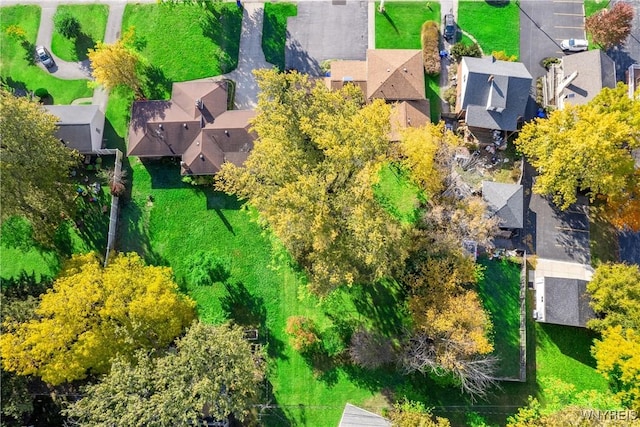 aerial view featuring a residential view