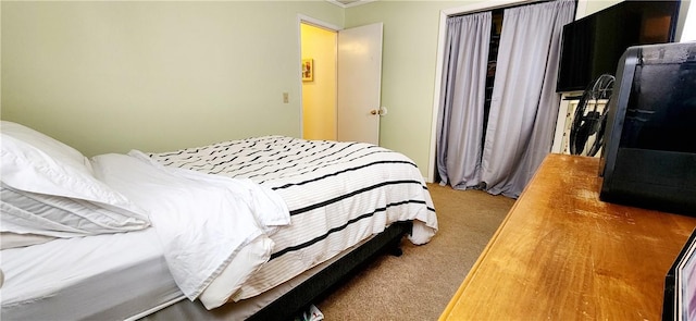 view of carpeted bedroom