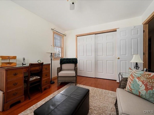 interior space with wood finished floors