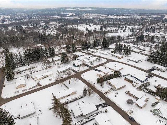 view of snowy aerial view