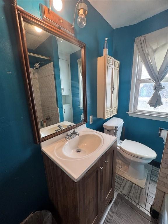 full bath featuring toilet and vanity