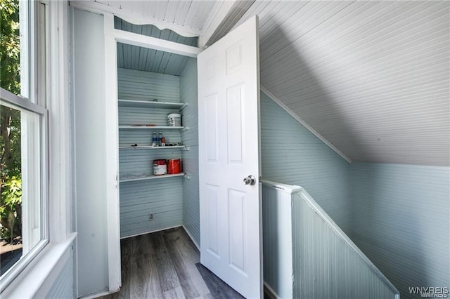 interior space featuring dark wood finished floors