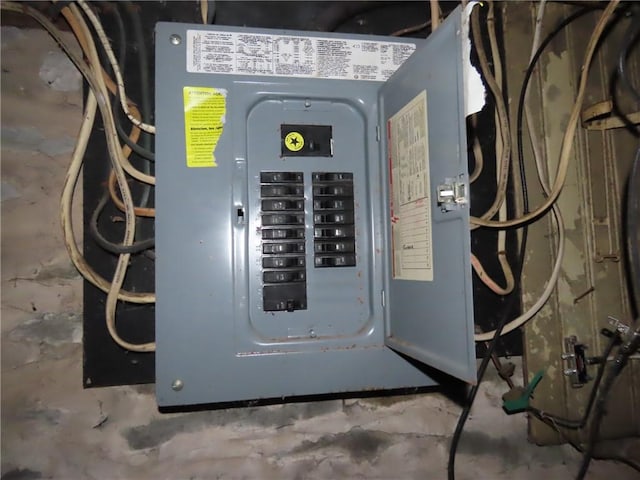 utility room featuring electric panel