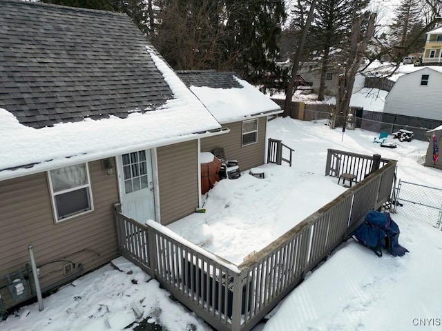 exterior space with a fenced backyard