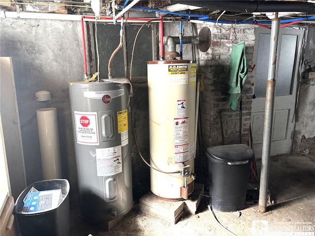 utilities with water heater and electric water heater